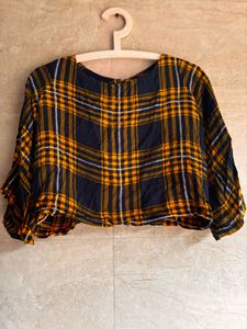 Women's Plaid Cropped Top
