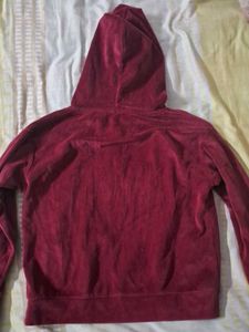 Burgundy 'Hey' Graphic Hoodie