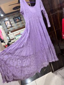 Lavender Kurta with Zari Detail