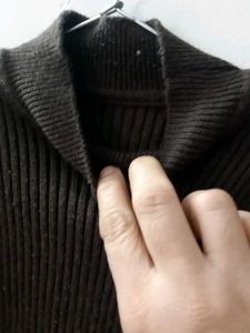 Chic Puff Sleeve Ribbed Turtleneck
