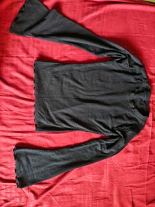 Navy Blue Long Sleeve Top