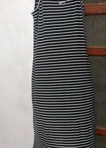 Striped Sleeveless Maxi Dress