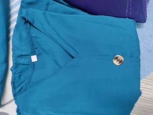 Teal &amp; Navy Blue Salwar Kameez Set