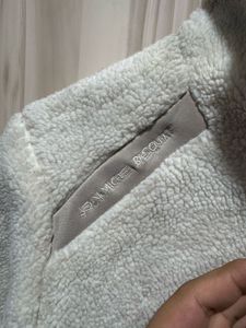 Jean Michel Basquait Long Sherpa Fleeced Jacket