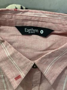 Womens Pink Striped Casual Shirt
