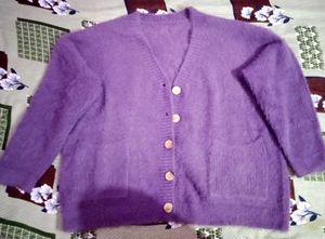 Cozy Purple Cardigan