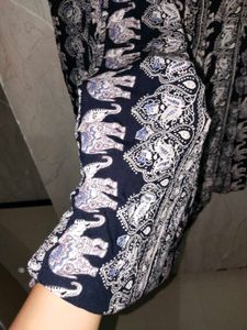 Bohemian Elephant Print Maxi Skirt