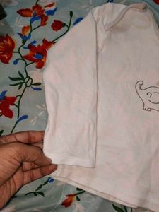 Cute Elephant Print Long Sleeve Top