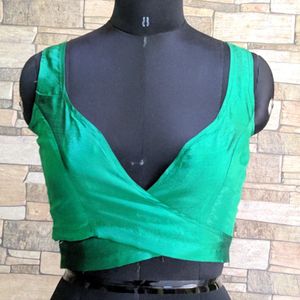 Emerald Green Wrap Blouse fix price