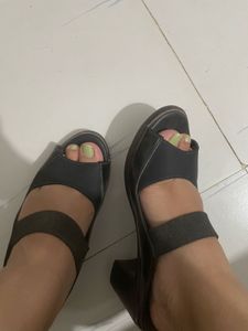 Black Strappy Flats