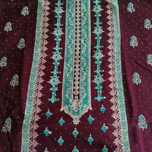 Beautiful Paisley Print Dress Material
