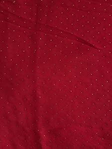 Vibrant Red Saree with Gold Border