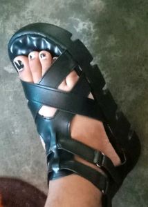 Black Platform Gladiator Sandals