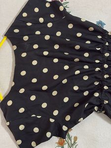 Chic Polka Dot Black Dress