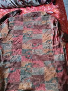 Sparkly Geometric Print Tunic Top super net