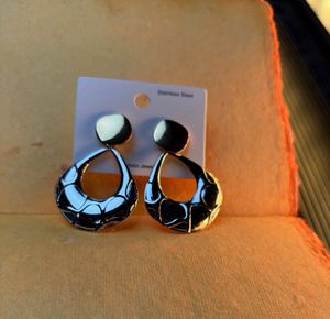 Two-Tone Gold &amp; Silver Chunky Teardrop Statement