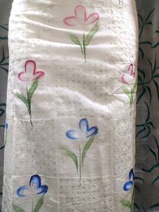 Chanderi Silk Brush Print Designer Dress Material