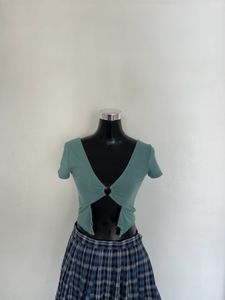 green Ring Detail Top