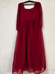 Elegant Red Maxi Dress