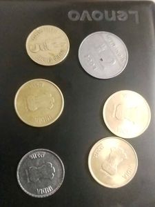 Indian Coin Collection – ₹2 Noida Mint, ₹5 AKAM