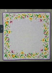 Floral Print Handkerchief Scarf