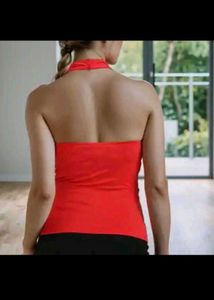 Red Halter Neck Top