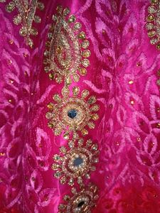 Pink Embroidered Lehenga
