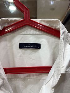 Men's White Graphic Print Casual Shirt