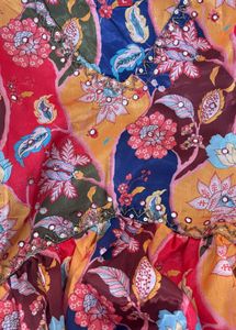 Vibrant Floral Print Kurti Set