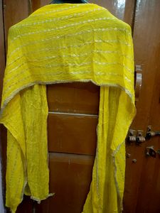 Yellow Embroidery Dupatta
