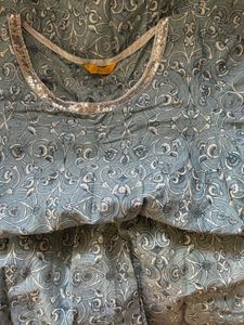 Seablue Aurelia Anarkali kurta top