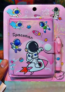 Cute Little Spaceman Dairy with Pen
