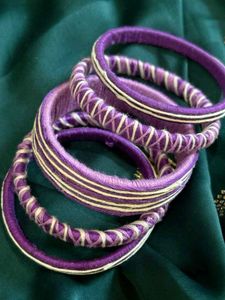 Purple Thread Bangles Set💜