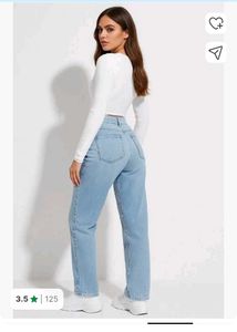Light Wash Straight Leg Jeans