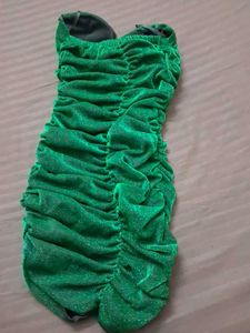 Sparkly Ruched Strapless Dress