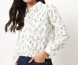 Dog Print Blouse