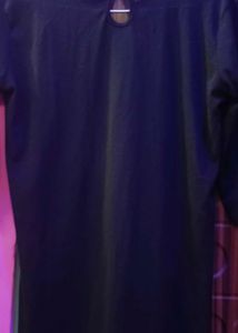 Black Tunic Top with Ring Detail