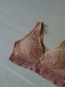 Lace Bralette - Pink Floral