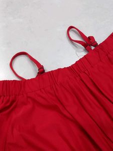 Red Off-Shoulder Top