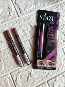 Staze Mascara & Lip Crayon Set