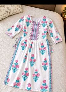 Elegant White nyra Kurti and plazo Set