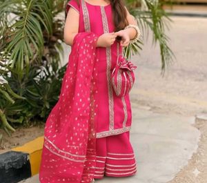 Kids' Blue Embroidered Kurta Set
