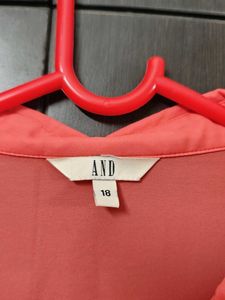 Elegant Coral Embroidered Kurta