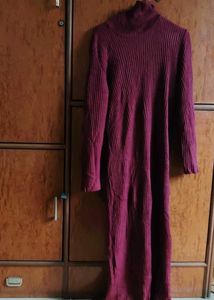 Ribbed Turtleneck Maxi Dress