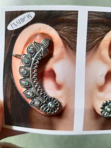 Boho Gemstone Ear Cuff Earrings