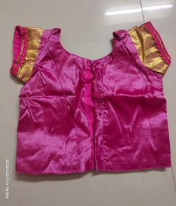 Pink Silk Pattu Pavadai/ Lehenga For 1 Yr
