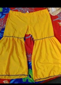 Yellow Kurta with Green Details