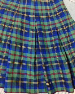 Plaid Pleated Mini Skirt
