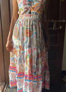Bohemian Paisley Print Maxi Dress