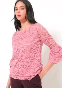 pinteresty Lace Bell Sleeve Top